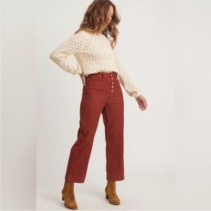 Marine Layer Bridget Corduroy Flare in Rust